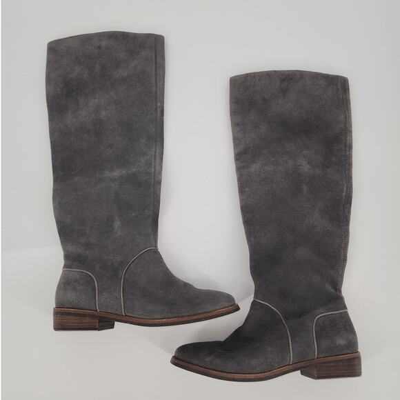 UGG Daley Grey Suede Tall Boots Women's Size 7.5 - Picture 1 of 14